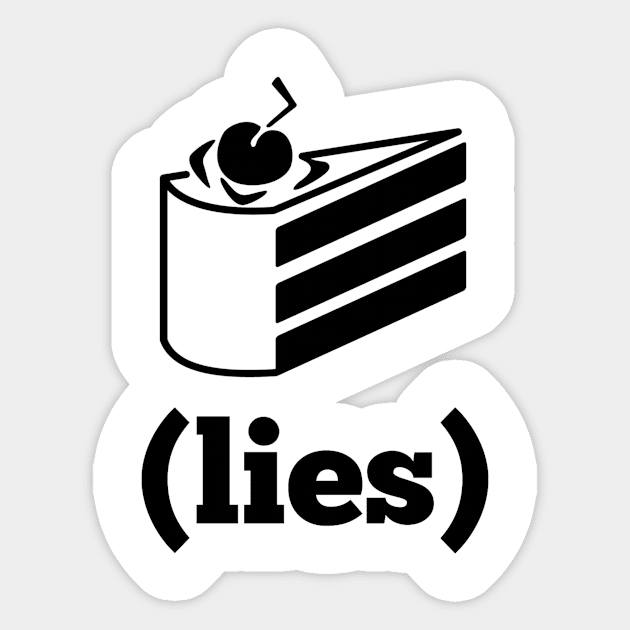 The Cake is a lie! Sticker by TenseJellyfish